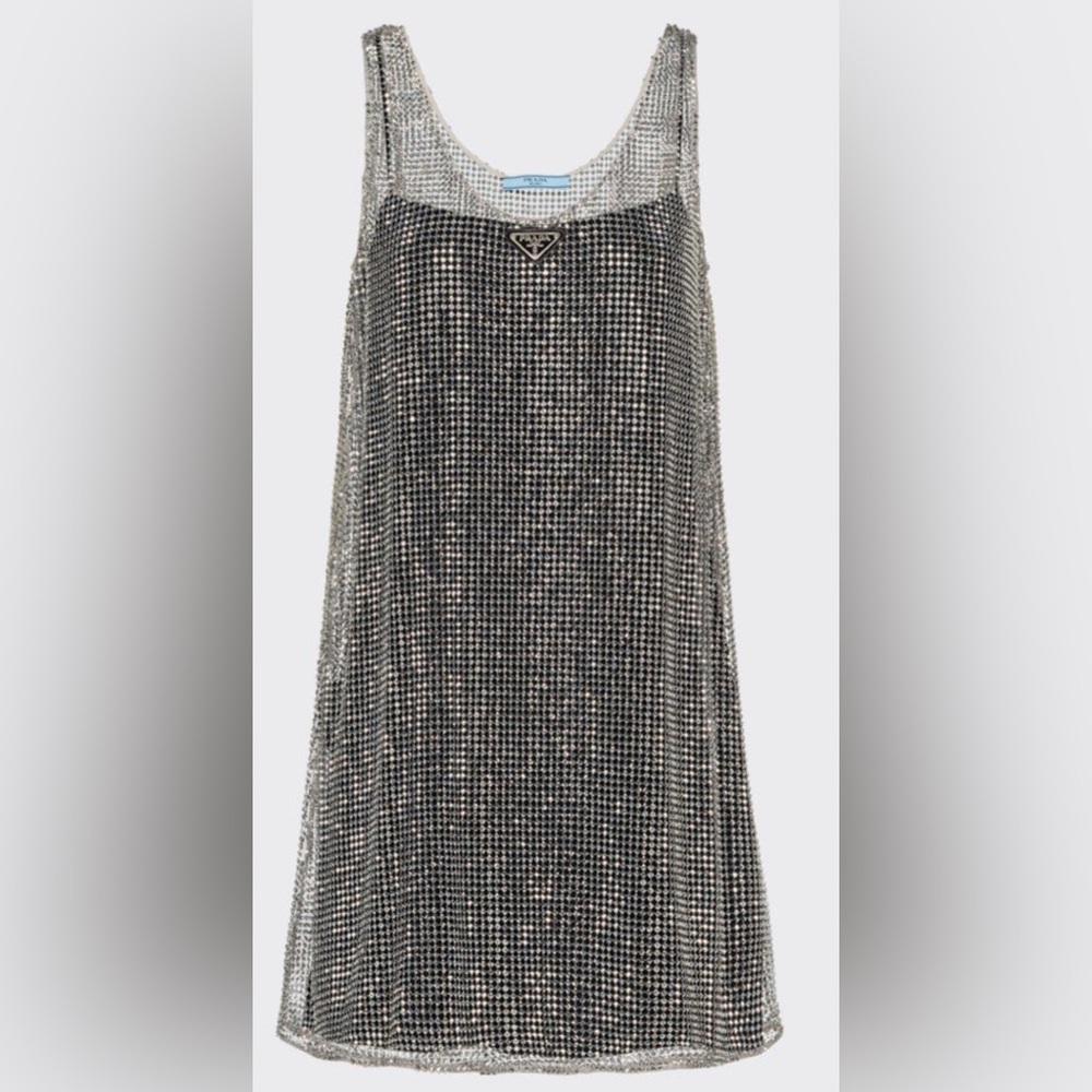 Prada Crystal Rhinestone Embellished Mesh Dress - Picture 5 of 13